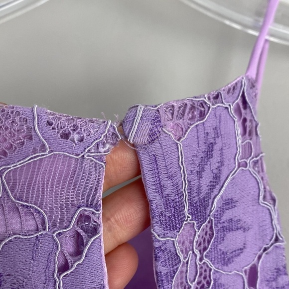 NBD Women Lilac Bria Halter Lace Mini Dress Size XS Lover Era Fairy Purple - Picture 8 of 12